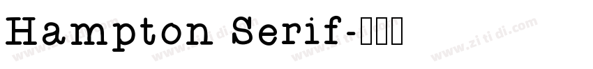 Hampton Serif字体转换